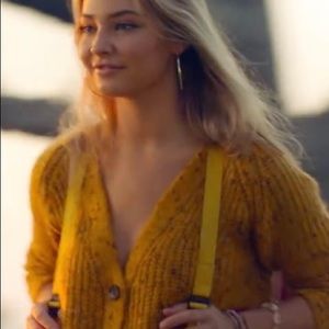 Yellow forever 21 cardigan Madelyn cline